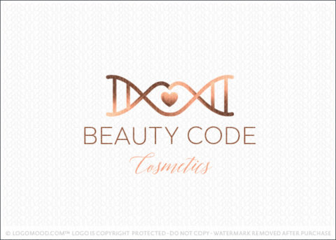 Beauty Code Cosmetic Lips And DNA Logo For Sale