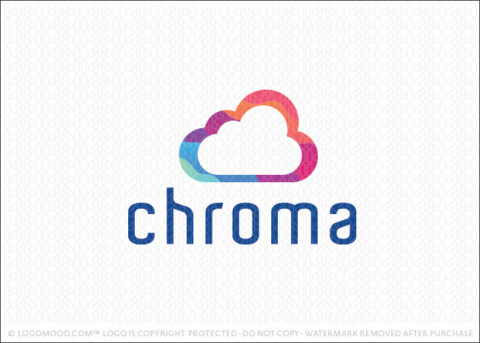 Colourful Rainbow Chroma Cloud Logo For Sale