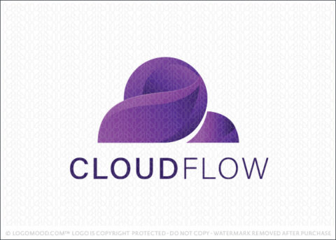 Abstract Technology Cloud Computing Logo For Sale
