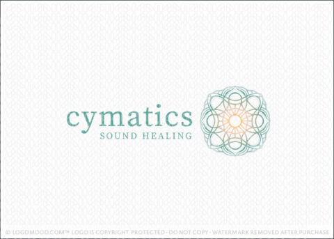 Cymatic Vibrational Sound Pattern Logo For Sale LogoMood.com