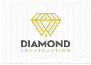 Diamond Building Contractor Construction Logo For Sale