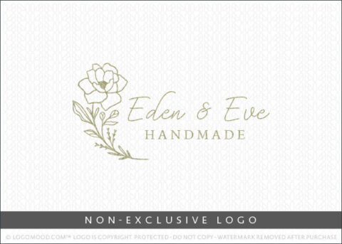 Eden & Eve Floral Botanical Flower Non-Exclusive Logo For Sale LogoMood