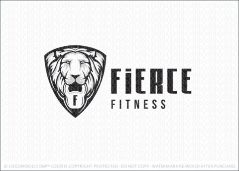 White Lion Fitness Logo For Sale LogoMood.com