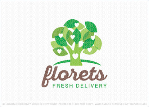 Florets Fresh Delivery Broccoli Tree Logo For Sale