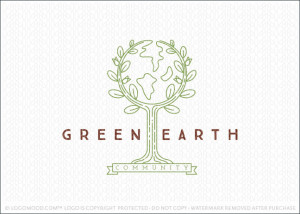 Green Earth Community Logo For Sale