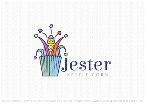 Jester Hat Corn On The Cob Kettle Corn Logo For Sale Logo Mood.com