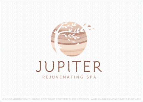 Jupiter Planet Windy Tree Spa Logo For Sale LogoMood.com
