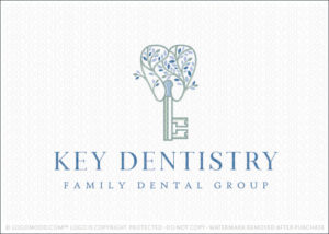 Key Tree Dental Dentistry Logo For Sale
