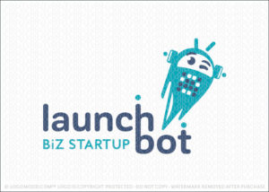 Robot Biz Starup Lauch Logo For Sale