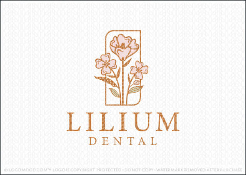 Floral Blossom Dental Tooth Dentistry Logo Design For Sale