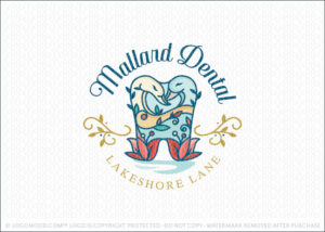 Mallard Bird Dental Logo For Sale