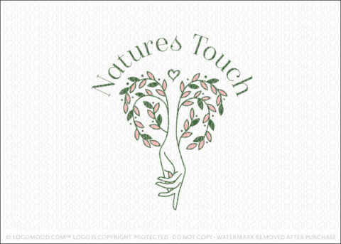 Natural Touch Hand Willow Tree Holistic Natural Health Logo For Sale