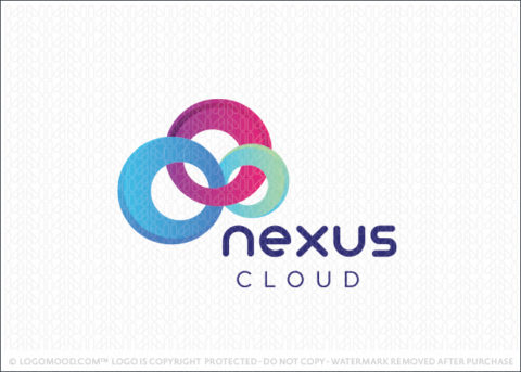 Abstract Cloud Link Chain Logo For Sale