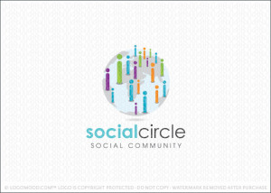 Social Word Circle Logo For Sale