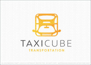 Taxi Cube Cab Transportation Vehicle Logo For Sale