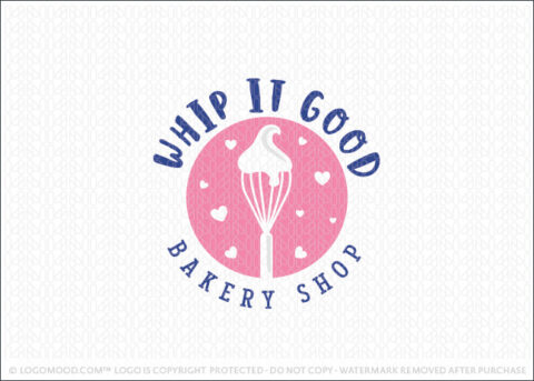 Bakers Whisk With whipped topping Logo For Sale LogoMood.com