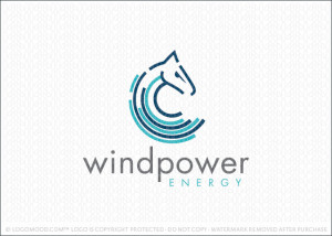 Wind Power Energy Logo For Sale