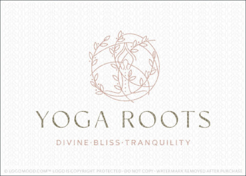 Holistic Wellness Yoga Roots Yoga Studio Logo For Sale LogoMood